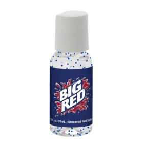 1 oz Single Color Moisture Bead Sanitizer in Clear Round Bottle