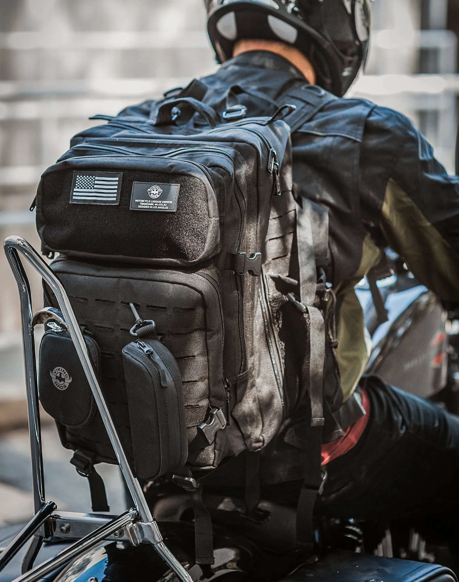 45L - Tactical XL Yamaha Motorcycle Sissy Bar Backpack