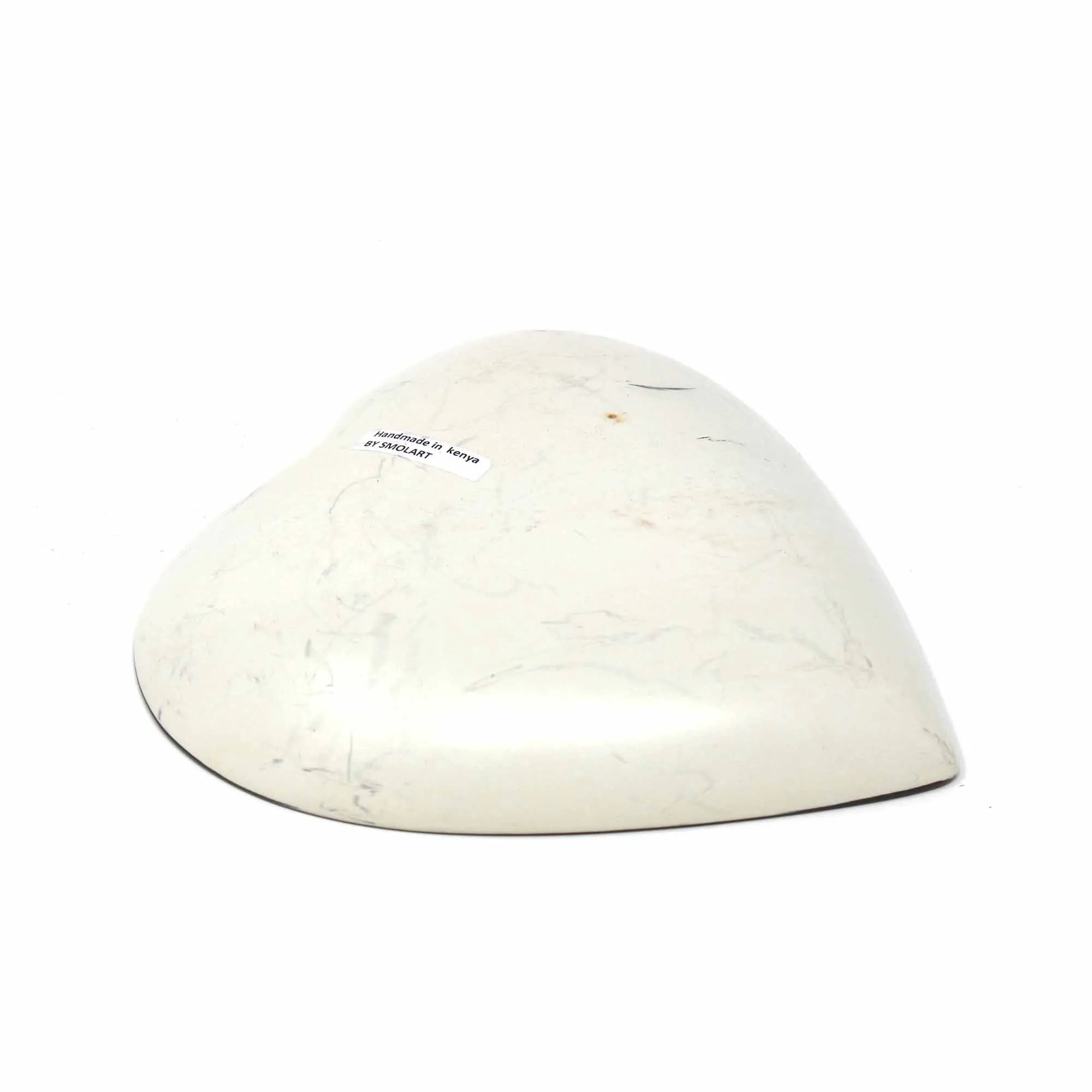 5-inch Soapstone Heart Shaped Dish Bowl - Zebra