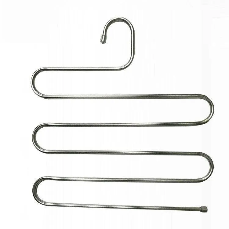 5-Layer Stainless Steel Pant Hanger for Enhanced Closet Organization