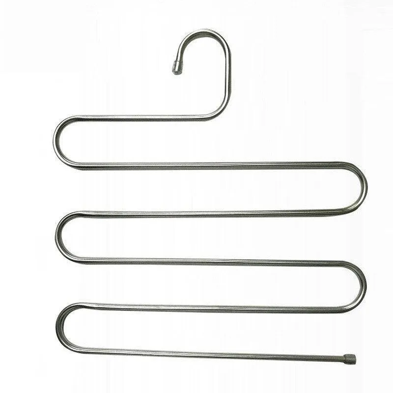 5-Layer Stainless Steel Pant Hanger for Enhanced Closet Organization