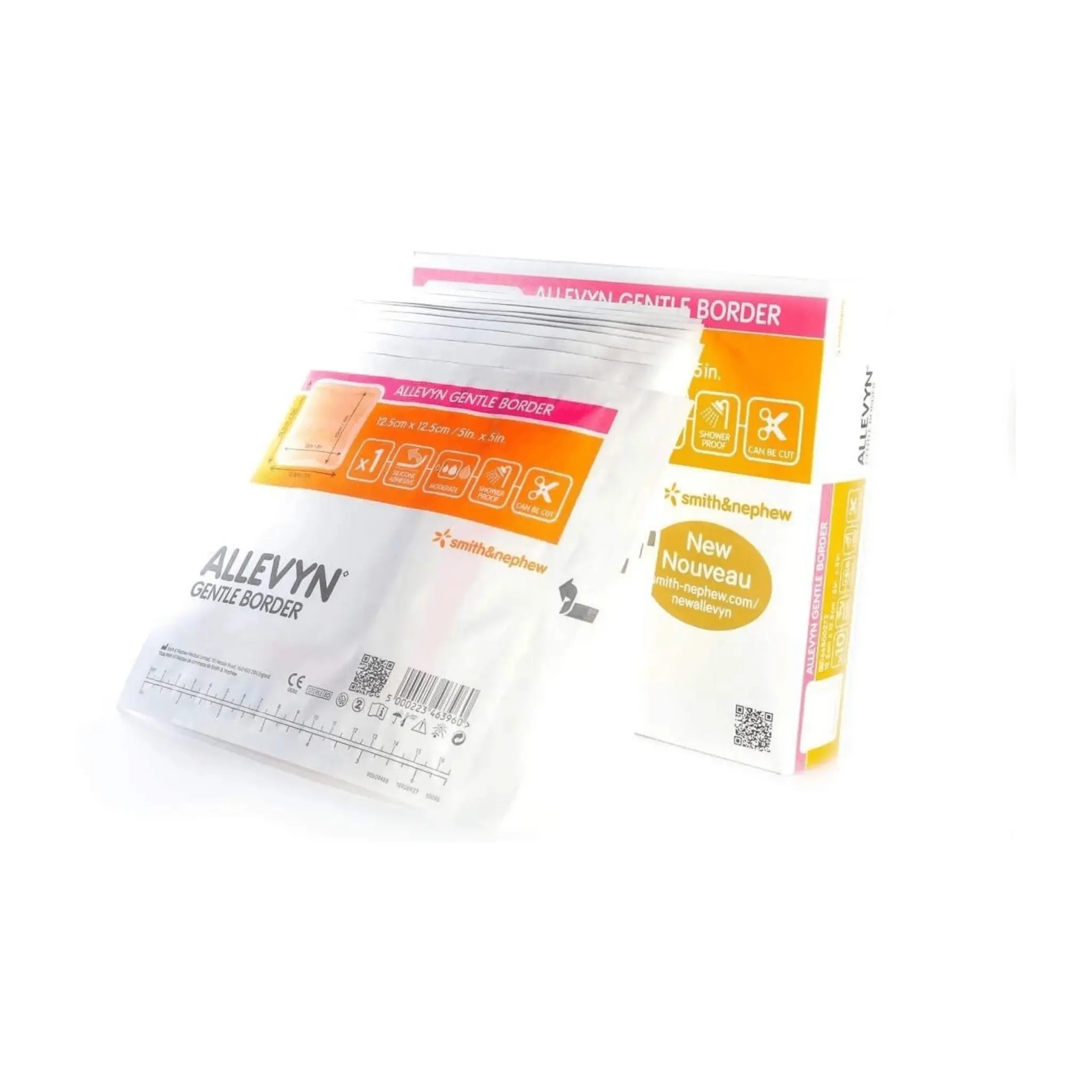 Allevyn Gentle Border 12.5cm x 12.5cm Adhesive Foam 10 Dressing