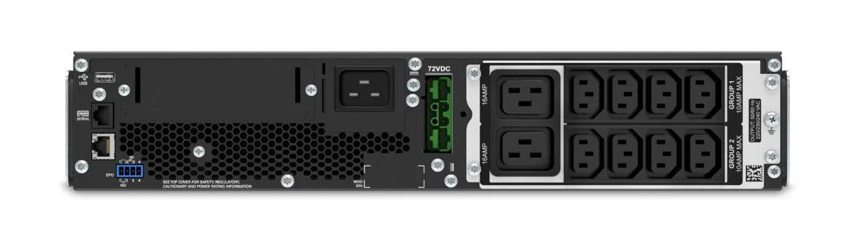 APC 3000 VA | 2700 W | 230 V | RJ-45 | USB | SmartSlot | 2U | 432x635x85 mm | 31.3 kg (SRT3000RMXLI)
