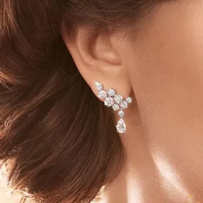 CAOSHI Graceful Luxury Pendant Earrings for Women Fashion Lady Wedding Ceremony Accessories with Dazzling Zirconia Chic Jewelry