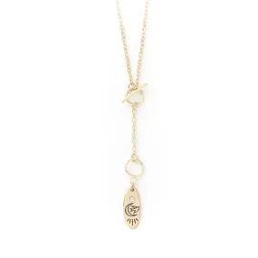 Charm Drop Lariat Necklace - Bird