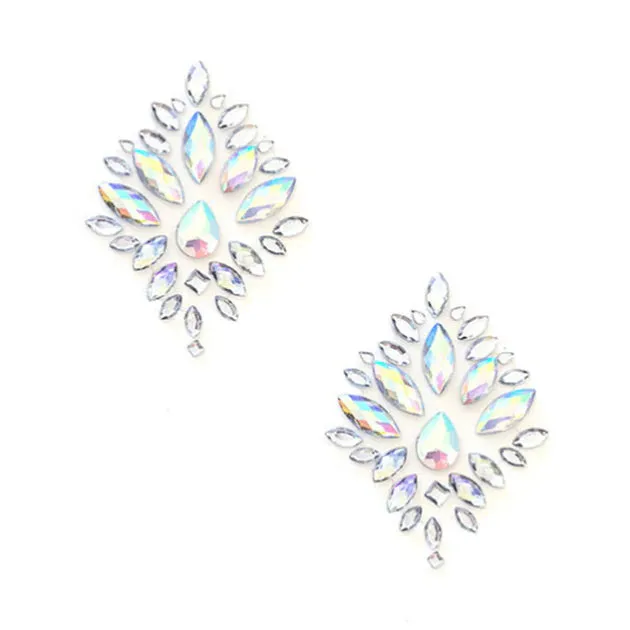 Crystal Icicle Nipple Pasties in Star Dust