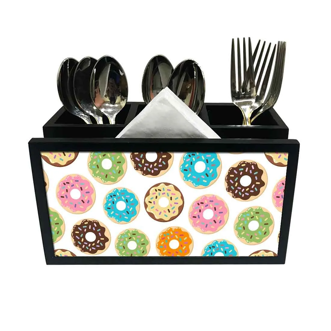 Cutlery Tissue Holder Napkin Stand -  Doughnuts