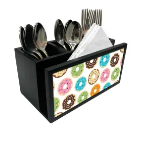Cutlery Tissue Holder Napkin Stand -  Doughnuts