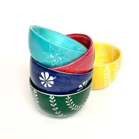 Double Pattern Soapstone Small Bowl - Pick your Color