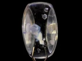 FLUORITE in Clear QUARTZ, Crystal Cabochon - Rare, Gemstones, Jewelry Making, Crystals, 47445
