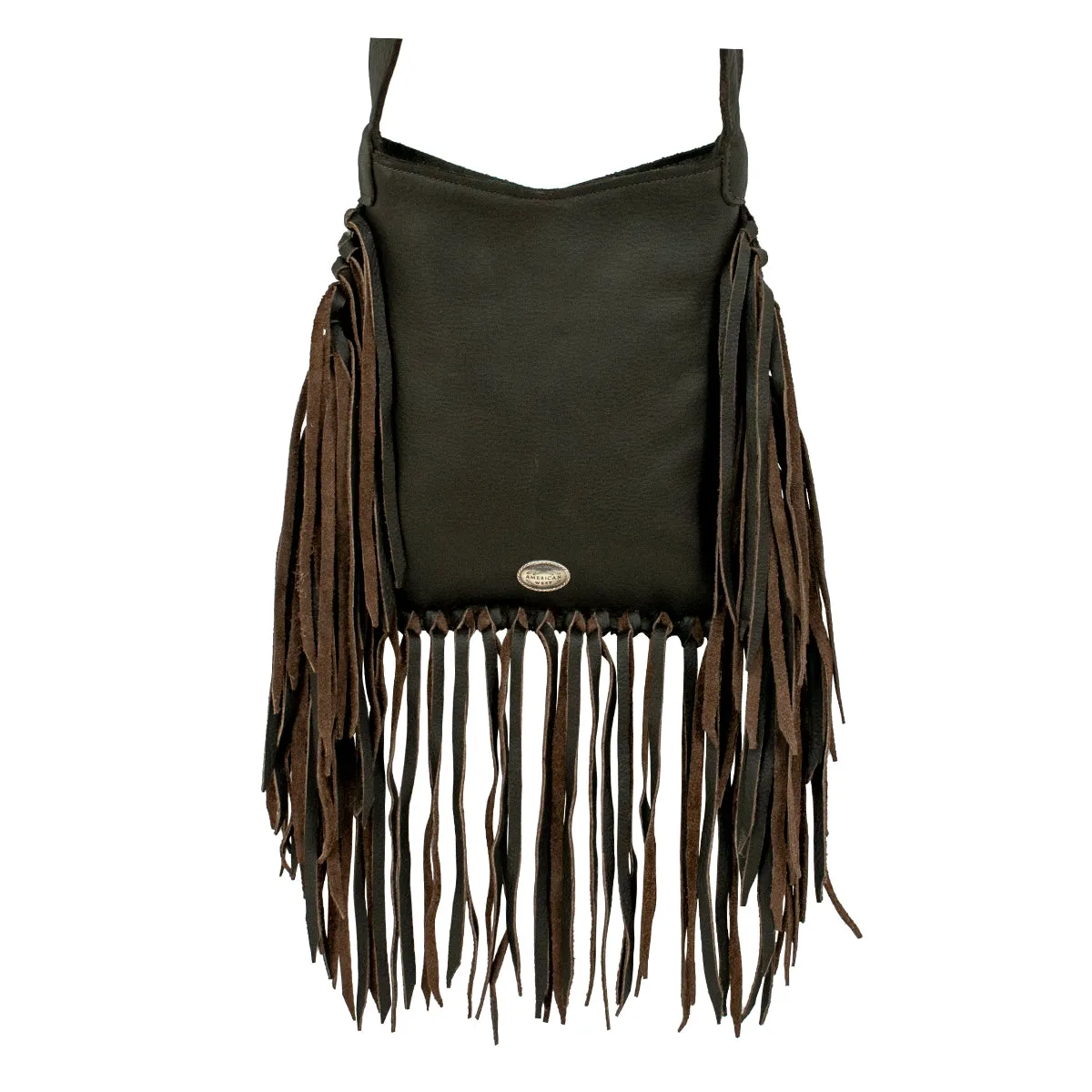 Fringed Cowgirl Flap Bag Crossbody - Brindle Hair on Hide