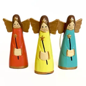 Hand-painted Wood Angel Ornament - Pick Your Favorite