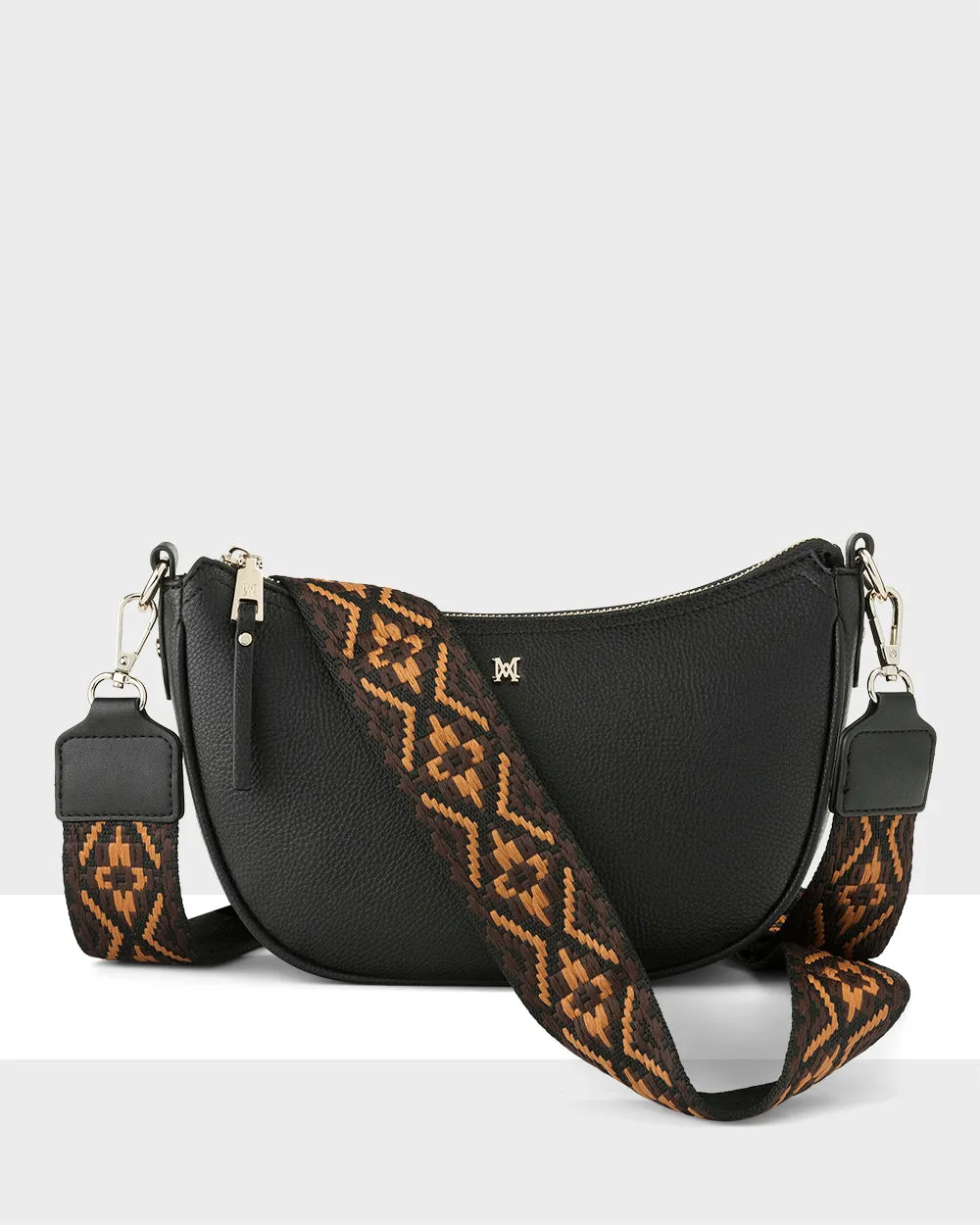Layla Zip Top Curved Crossbody   Aztec Strap