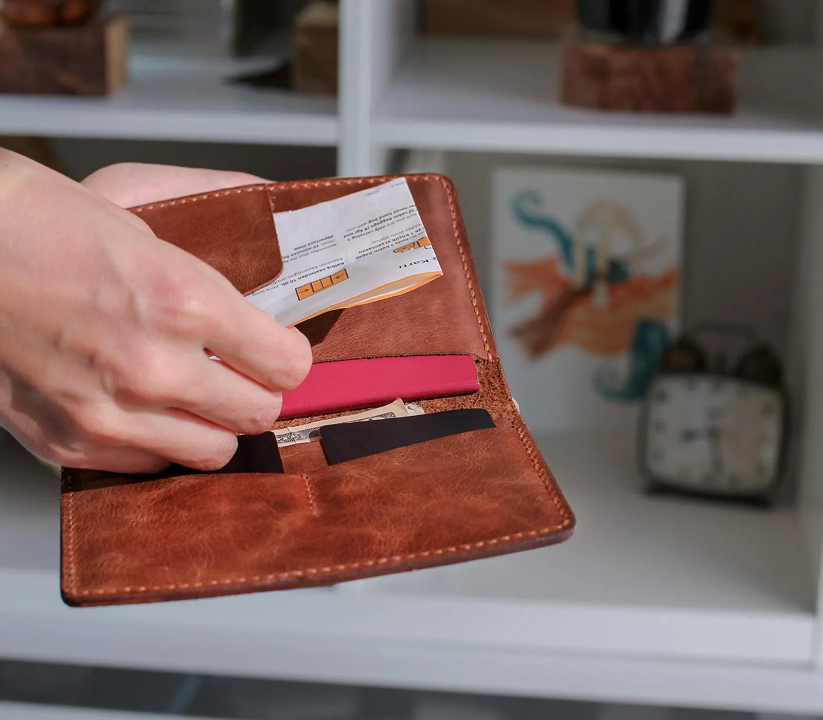 Leather Passport Wallet - Nemrut