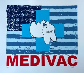 Medivac Blue Silkscreen Print by Frank Kozik