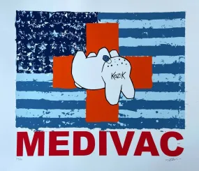 Medivac Orange Silkscreen Print by Frank Kozik