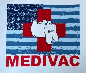 Medivac Red Silkscreen Print by Frank Kozik