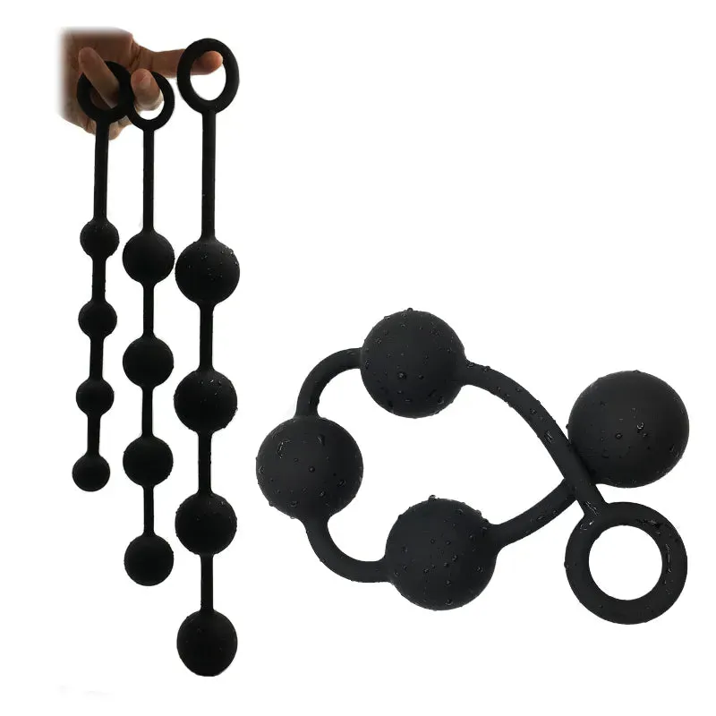 Premium Silicone Anal Beads - Large Bead Butt Plug Set for Intense Pleasure