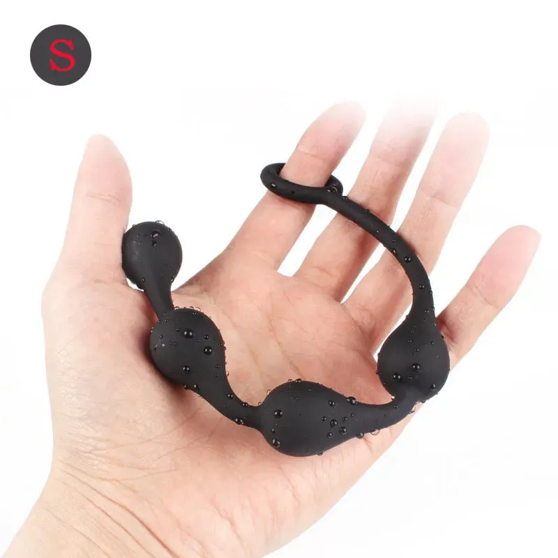 Premium Silicone Anal Beads - Large Bead Butt Plug Set for Intense Pleasure