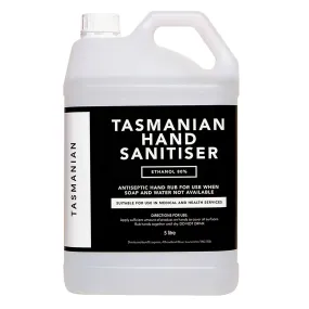 Tasmanian Hand Sanitiser - 80% Ethanol, 5L Bulk Refill