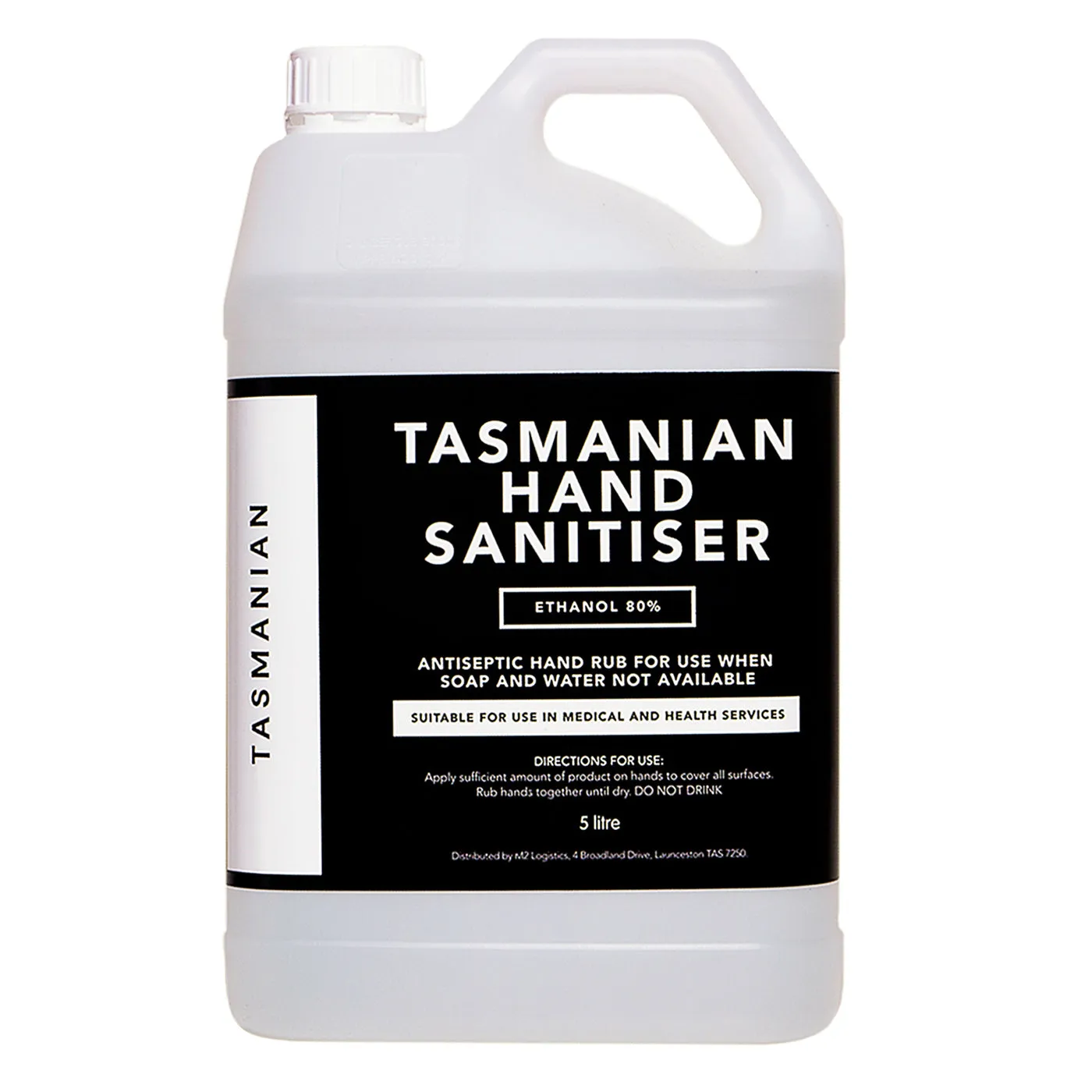 Tasmanian Hand Sanitiser - 80% Ethanol, 5L Bulk Refill