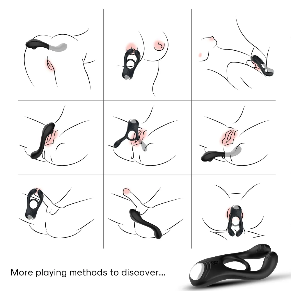 Vibrating Rabbit Cock Ring | Remote Control | Clitoral Stimulation | Couples | USB